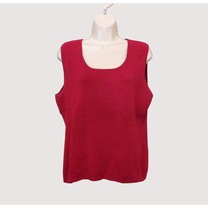 Chicos 3 Top Womens 16 XL Red Sleeveless Shell Tank Stretch Breathable Layering